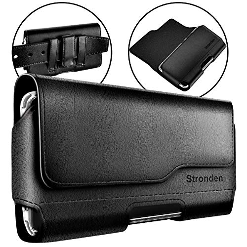 Product Cover Stronden iPhone 8 iPhone 6S 7 Belt Case with Clip, Apple iPhone 8 Leather Belt Clip Case Holster Pouch Sleeve Flip Cover Cell Phone Holder (Fits Otterbox Commuter/Symmetry Case)