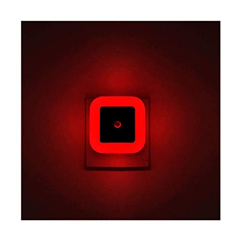 Product Cover [ Pack of 4 ] Red Night Light, Plug in LED Wall Lamp with Dusk to Dawn Sensor, Auto ON/Off - Perfect for Bedroom, Baby and Kid's Room