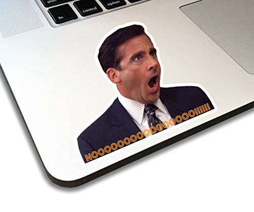 Product Cover Michael Scott Noooo! Funny Sticker Vinyl Sticky for Laptop, Journal,Wall or car