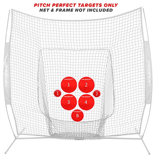 Product Cover PowerNet Pitch Perfect Targets | Baseball Softball Pitching Trainer | Targets Only | 3 Size Target Set | Increase Pitching Throwing Accuracy Location | All Skill Level Training Aid | Strike Zone