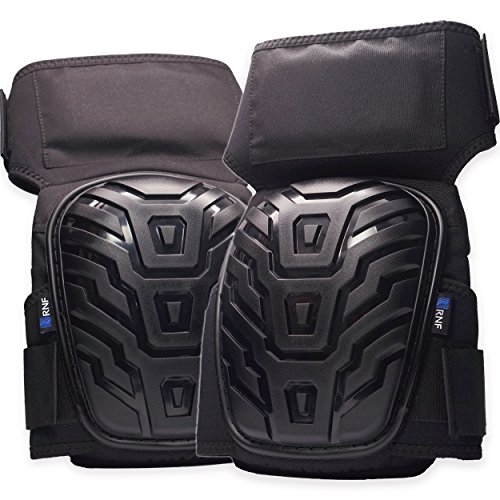 Product Cover RNF Supply Knee Pads for Work - Superior Joint and Knee Pain Protection - Premium Gel & Foam Comfort Pad - Heavy Duty Stay-Put Thigh Straps - Puncture Resistant - Won't Block Circulation