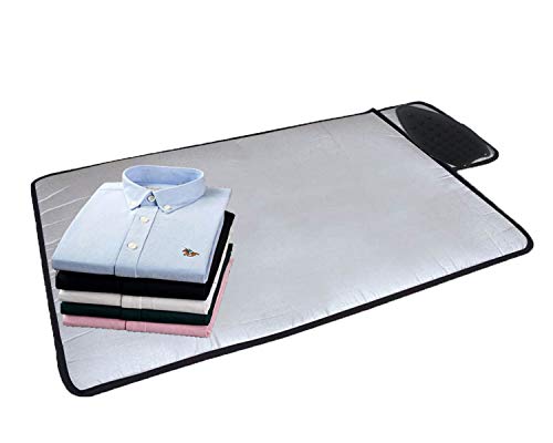 Product Cover HOMILA Portable Ironing Mat with Silicone Pad,Ironing Blanket Heat Resistant Steaming Mat,19.5