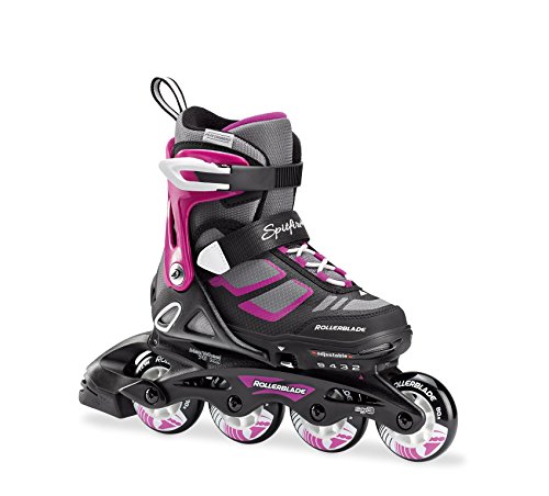 Product Cover Rollerblade Spitfire XT Girl's Adjustable Fitness Inline Skate, Black and Pink, Junior, Youth Performance Inline Skates