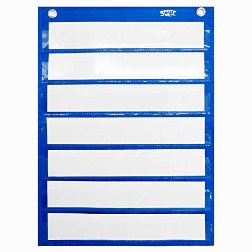 Product Cover Magnetic Pocket Chart with 10 Dry Erase Cards for Standards,Daily Schedule,Activities,Class demonstrations
