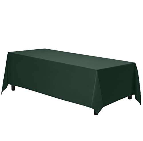 Product Cover Gee Di Moda Rectangle Tablecloth - 90 x 156 Inch - Hunter Green Rectangular Table Cloth for 8 Foot Table in Washable Polyester - Great for Buffet Table, Parties, Holiday Dinner, Wedding & More