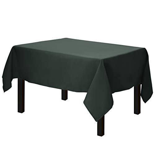 Product Cover Gee Di Moda Square Tablecloth - 52 x 52 Inch - Hunter Green Square Table Cloth for Square or Round Tables in Washable Polyester - Great for Buffet Table, Parties, Holiday Dinner, Wedding & More
