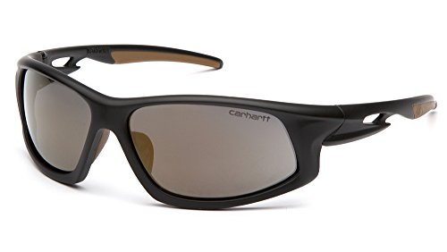 Product Cover Carhartt CHB690DT Ironside SAFETY Glasses, Black/Tan Frame, Antique Mirror Anti-Fog Lens