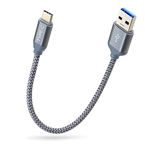 Product Cover COOYA USB 3.0 Type C Cable,1Ft Fast Charging Durable Cable,Nylon Braided Hi-Speed Charger Cord for Samsung Galaxy S10 Plus, S10, S10e, S8, S8 Plus, Note 8, LG Stylo 4, V20, G6, Moto Z2 Force and More