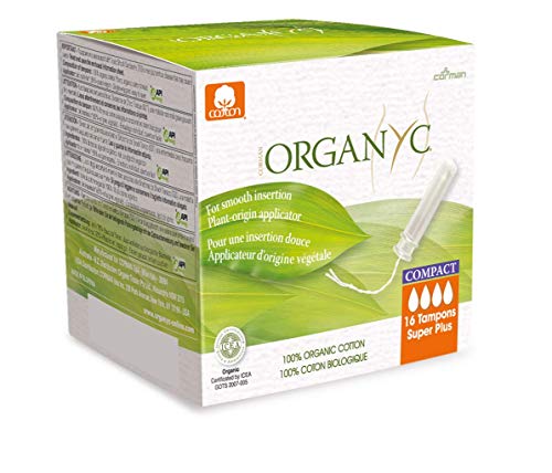 Product Cover Organyc 100% Organic Cotton Compact Organic-Based Applicator Tampon, Super Plus, 16 Count