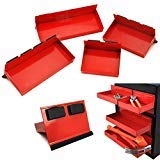 Product Cover 4pc Magnetic Toolbox Tray Set Tool Box Cabinet Side Shelf Storage Van Workshop