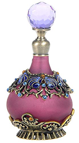 Product Cover YUFENG 25ml Purple Vintage Refillable Crystal Decor Perfume Bottle (Purple)