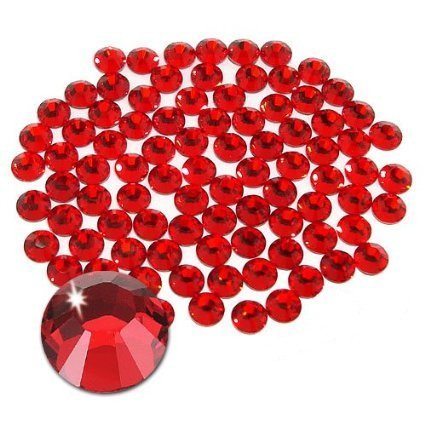 Product Cover Jollin Hot Fix Flatback Rhinestones Glass Diamantes Gems(16ss 576pcs,Red)