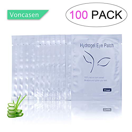 Product Cover 100 Pairs Set,Under Eye Pads,Comfy and Cool Under Eye Patches Gel Pad for Eyelash Extensions Eye Mask Beauty Tool