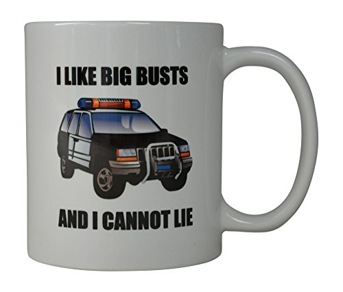 Product Cover Rogue River Coffee Mug I Like Big Busts Cop Car Novelty Cup Great Gift Idea For Police Officer Law Enforcement PD (Busts)