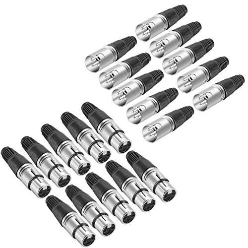 Product Cover Neewer 3 Pin XLR Solder Type Connector (20 pcs-silver)