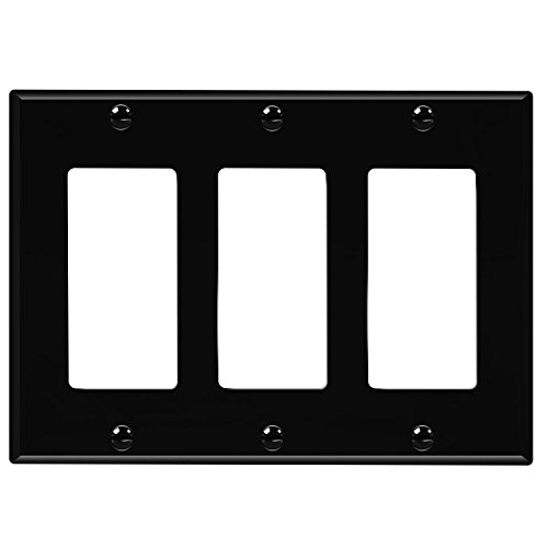 Product Cover ENERLITES Decorator Light Switch or Receptacle Outlet Wall Plate, Size 3-Gang 4.50