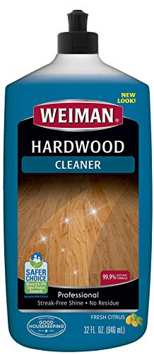 Product Cover Weiman Hardwood Floor Cleaner - 32 Ounce - Non-toxic for Finished Hardwood Oak Maple Cherry Birch Engineered - Professional Safe Streak-free - Packaging May Vary