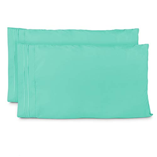 Product Cover Cosy House Collection Pillowcases Standard Size - Pastel Green Luxury Pillow Case Set of 2 - Fits Queen Size Pillows - Premium Super Soft Hotel Quality - Cool & Wrinkle Free - Hypoallergenic