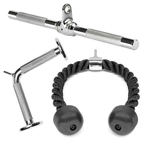 Product Cover A2ZCARE Tricep V Shaped Press Down Bar (Tricep Rope + Rotating Bar + V Shape)