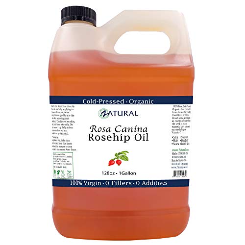 Product Cover ROSA CANINA - Organic Rosehip Oil for Face, Nails, Hair and Skin - Cold Pressed Rose Hip Oil (Gallon)