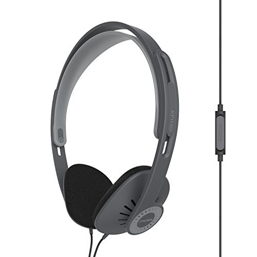 Product Cover Koss KPH30ik On-Ear Headphones | in-Line Microphone & Remote | Lightweight | Deep Bass | Dark Grey