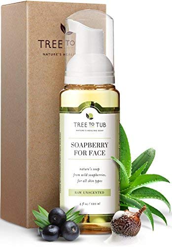 Product Cover Ultra Gentle, Unscented Sensitive Skin Face Wash by Tree To Tub - pH 5.5 Balanced Foaming Facial Cleanser for Women and Men with Soapberries. Ideal for Rosacea, Eczema, Psoriasis 4 oz
