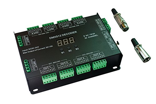 Product Cover 32 Channel 96A RGBW DMX 512 LED Decoder Controller DMX Dimmer DC5-24V RGBW RGB LED light 8 Bit/16 Bit
