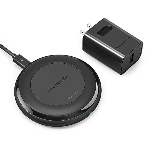 Product Cover RAVPower Wireless Charger for iPhone X / iPhone 8 /Plus QI Charging Pad for Galaxy S8/Note and All Qi-Enabled Devices