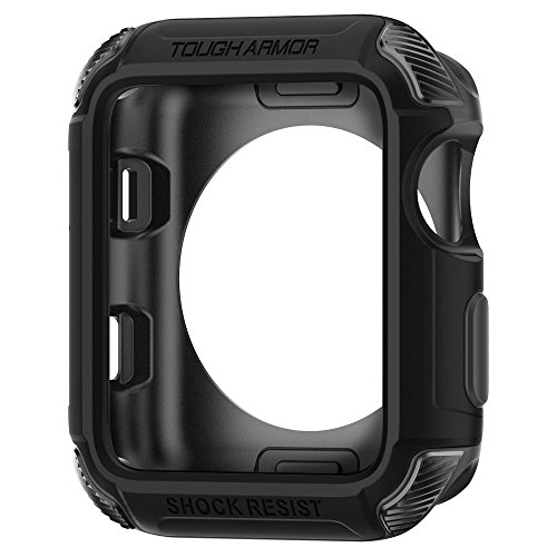 Product Cover Spigen Tough Armor [2nd Generation] Designed for Apple Watch Case for 42mm Series 3 / Series 2 / Series 1 - Black