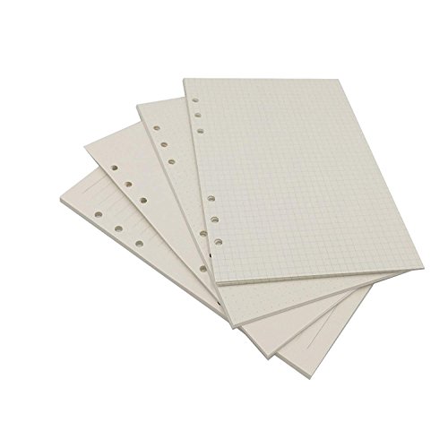 Product Cover A5 Looseleaf Binder Paper Refills Set from Chris.W, 80 Sheets, Dot Grid/Square Grid/Ruled/Blank Mixed (8.27x5.59 Inch)