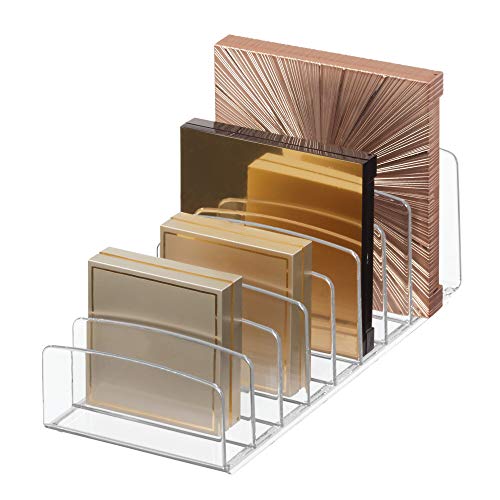 Product Cover iDesign Clarity Vertical Plastic Palette Organizer for Storage of Cosmetics, Makeup, and Accessories on Vanity, Countertop, or Cabinet, 9.25