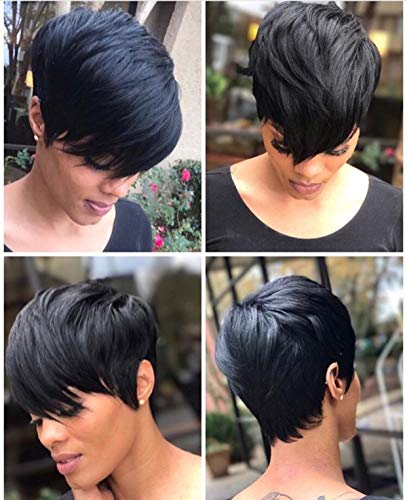 Product Cover BeiSD Short Pixie Cut Hair Short Black Hairstyles Synthetic Wigs For Women Heat Resistant Hairpieces Women's Fashion Wigs (XP-911-1B)
