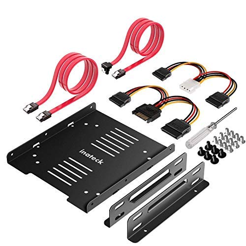 Product Cover 2.5 to 3.5 Adapter, Inateck SSD Mounting Bracket with SATA Cables and SATA Power Cable, ST1004