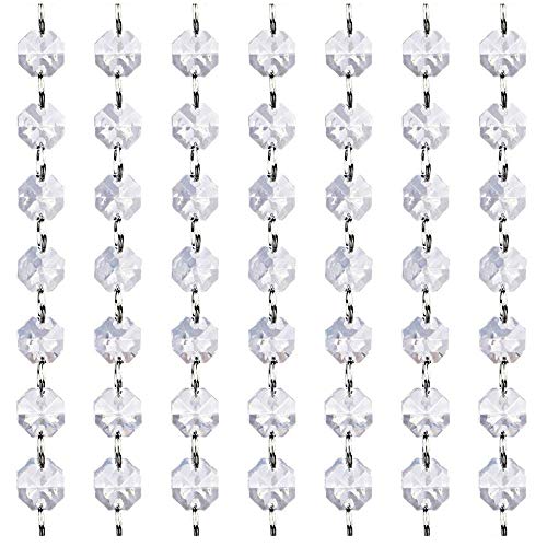 Product Cover Tongshi 99 Feet Crystal Clear Acrylic Beads Chain Garland Chandelier Hanging Christmas Wedding Decoration