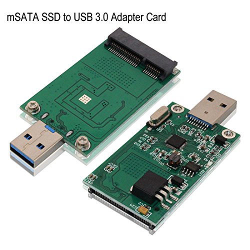 Product Cover mSATA SSD Adapter To USB 3.0, Tanbin Mini SATA Use as Portable Flash Drive/External Hard Drive, 50mm Mini PCIe Solid State Drive Reader Converter