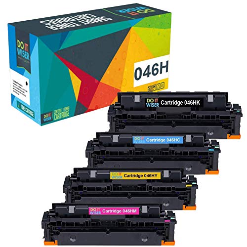 Product Cover Do it Wiser Compatible Toner Cartridge Replacement for Canon 046 046H for use in Canon Color ImageCLASS MF733Cdw, ImageCLASS MF731Cdw, MF735Cdw LBP654Cdw Printer (Black Cyan Magenta Yellow, 4-Pack)