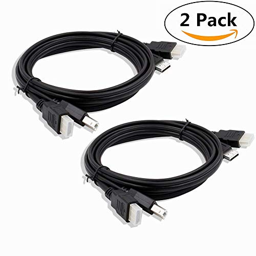 Product Cover TESmart 2 Pcs 5ft Standard Twin Cable HDMI + USB KVM Cable USB Type A to USB Type B (2 Pcs/Lot USB + HDMI Cables)