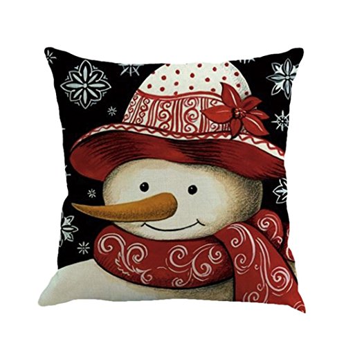 Product Cover Goddessvan Christmas Snowman Printing Square Sofa Bed Home Decor Pillow Cover Cushion Cover 45cm45cm
