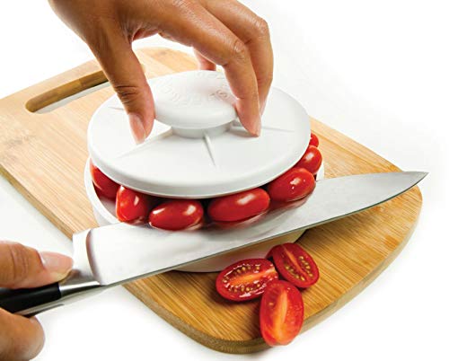 Product Cover Rapid Slicer, Food Cutter, Slice Tomatoes, Grapes, Olives, Chicken, Shrimp, Strawberries, Salads. Non-Slip Gadget Holder for Slicing All Different Foods Easily