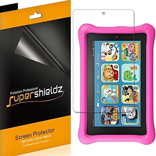 Product Cover (3 Pack) Supershieldz for All New Fire 7 Kids Edition Tablet 7 inch (9th and 7th Generation, 2019 and 2017 Release) Screen Protector, High Definition Clear Shield (PET)