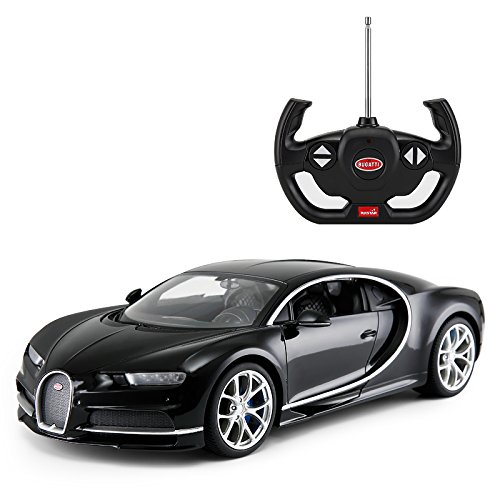 Product Cover Modern-Depo Licensed Bugatti Chiron RC Car 1/14 Scale Black | Rastar Radio Remote Control Toy Vehicle Sport Racing Car