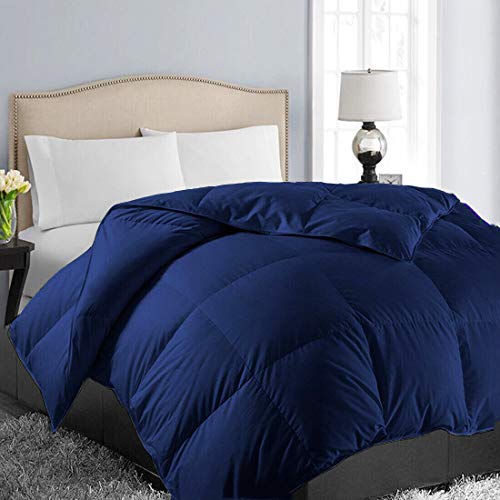 Product Cover EASELAND All Season Queen Size Soft Quilted Down Alternative Comforter Hotel Collection Reversible Duvet Insert with Corner Tabs,Winter Warm Fluffy Hypoallergenic,Navy,88 by 88 Inches