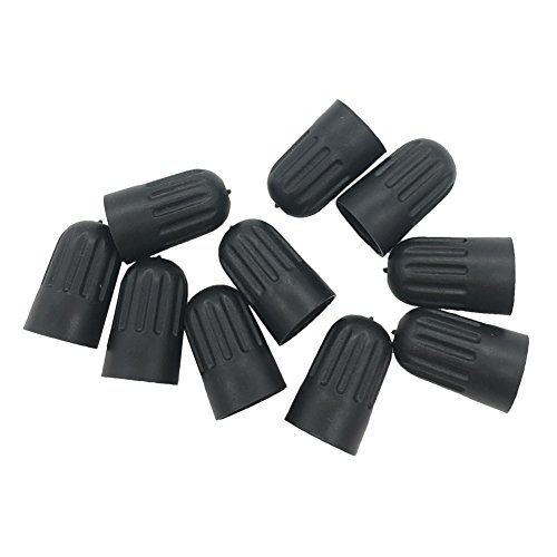 Product Cover Germban 10pcs Plastic Black Tire Valve Stem Long Caps for TR20008 TPMS Valve Tire Cap