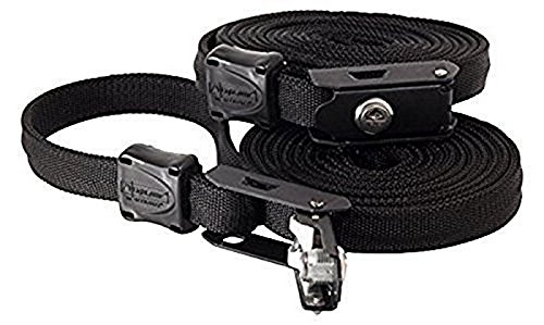 Product Cover Lockable Tie Down Security Lock Lashing Strap With Steel Core by LightSPEED Outdoors, (10' Black, 2 PACK)