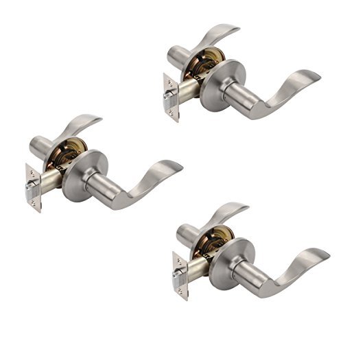 Product Cover Dynasty Hardware HER-82-US15 Heritage Lever Passage Set, Satin Nickel, Contractor Pack (3 Pack)