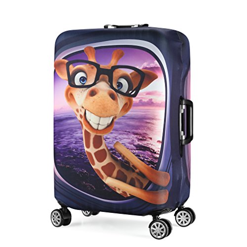 Product Cover 3D Print Giraffe Design Travel Luggage Protector Suitcase Cover 22