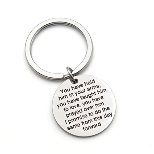 Product Cover You Have held him in Your arms Mother Gift for Future Mother in Law Wedding Groom Stainless Steel Keychain Key Ring