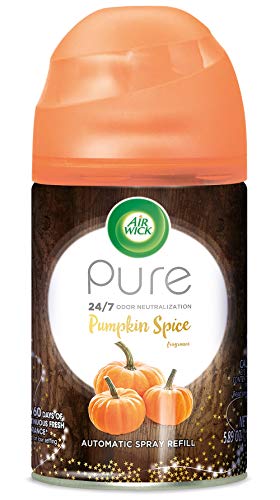 Product Cover Air Wick Freshmatic Refill Automatic Spray, Pumpkin Spice, 1ct, Holiday scent, Holiday spray, Essential Oils, Air Freshener, Odor Neutralization, Packaging May
