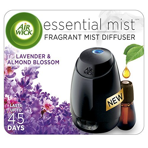 Product Cover Air Wick Essential Mist, Essential Oil Diffuser, (Diffuser + 1 Refill), Lavender & Almond Blossom, Air Freshener