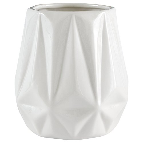 Product Cover Rivet Modern Angled Stoneware Vase, 5.25
